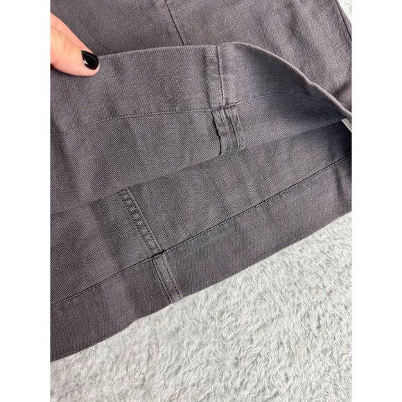 Anthropologie M & Eve Womens Gray Linen-Blend Mini Skirt W/Button Accents Sz 12 - Picture 11 of 13